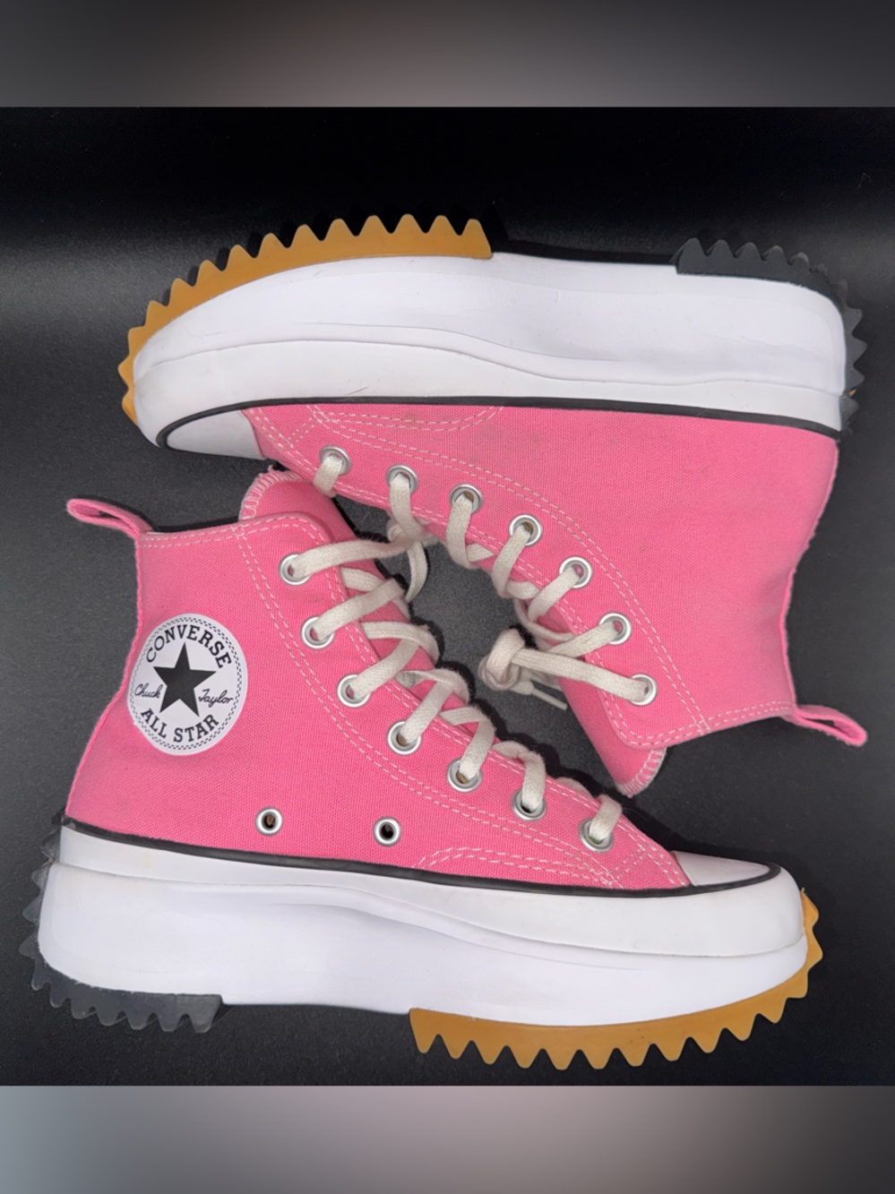 Pink Converse Run Star Hike Platform High Top Sneakers fits size 7 -Women’s 6 - Picture 8 of 16